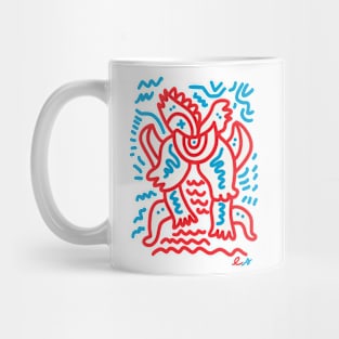 Red Blue Spirit of Life Graffiti Mug